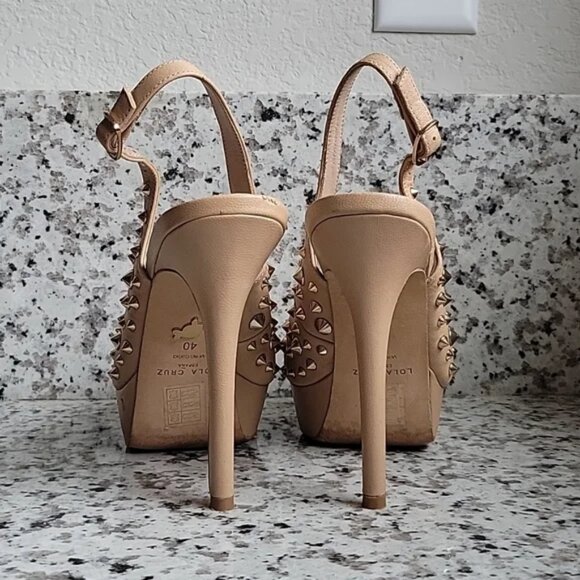 Lola Cruz Slingbacks with spike accent detail EU sz 40 US sz 10 - Picture 10 of 16